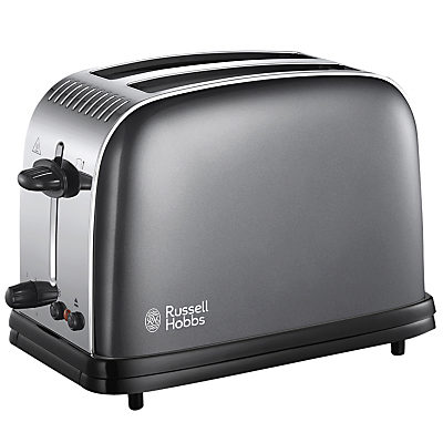 Russell Hobbs Colours Plus 2-Slice Toaster, Black Grey